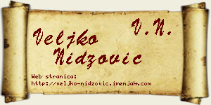 Veljko Nidžović vizit kartica